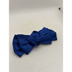 vintage 1980 large hairbow Royal Blue Rose Knot Ruffle